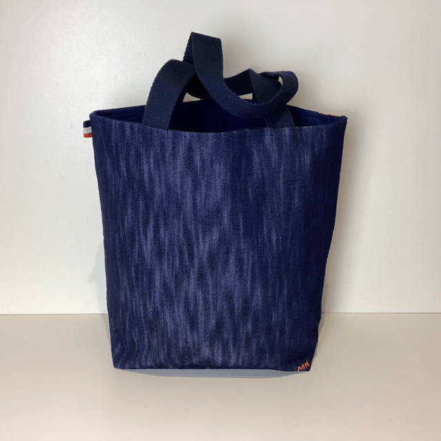Tote bag Sashiko jean orange