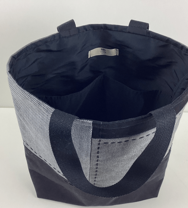 Tote bag patchwork Sashiko Noir/ Gris 