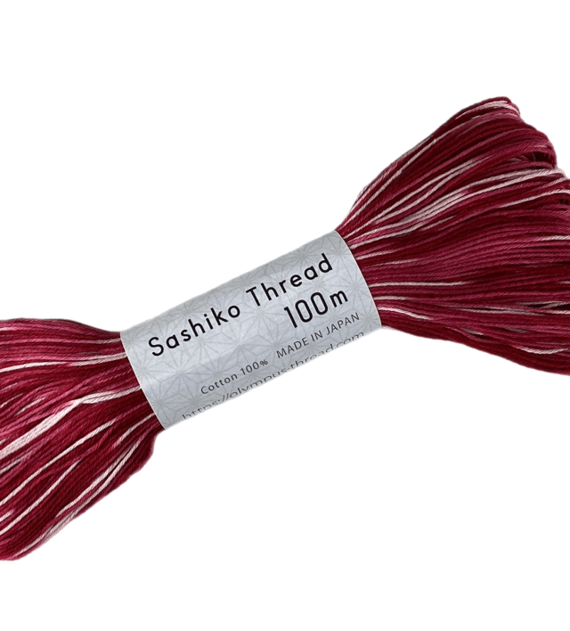 Fil Sashiko Rose dégradé 100 M