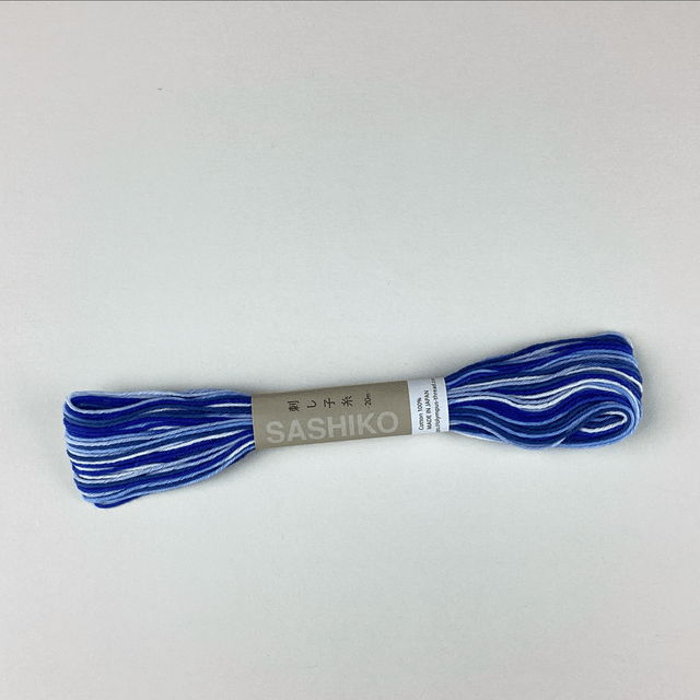 Fil Sashiko Bleu dégradé 20M