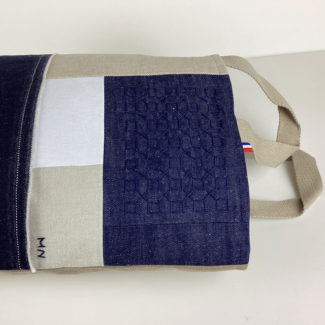 Tote bag Sashiko Patchwork Beige