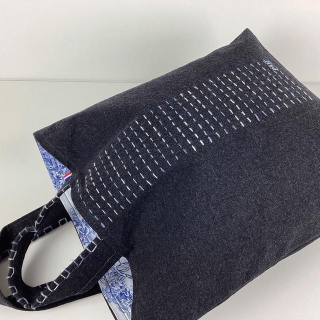 Tote bag Sashiko Gris 