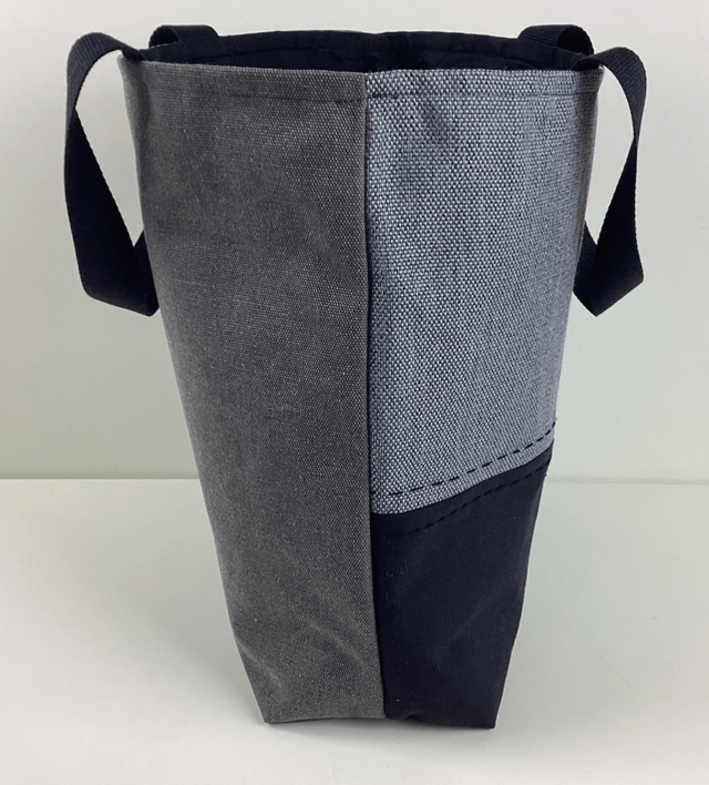 Tote bag patchwork Sashiko Noir/ Gris 