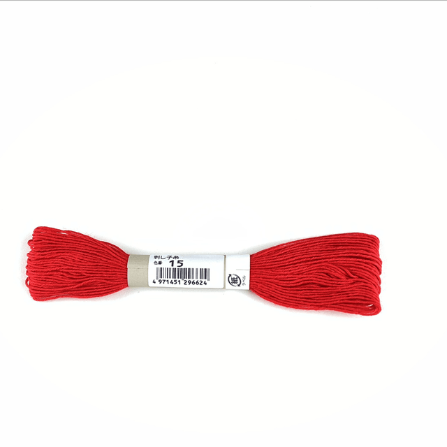 Fil Sashiko rouge vif 20 M