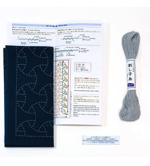 Kit Hana-Fukin sashiko Maru Bishamon