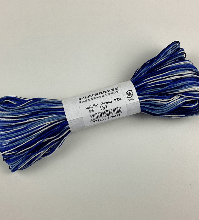 Fil Sashiko Bleu dégradé 100 M