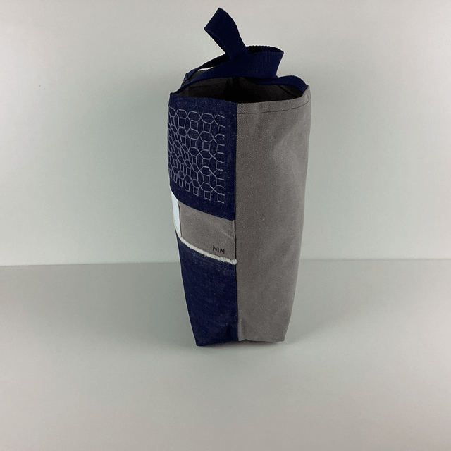 Tote bag Sashiko patchwork Marine 