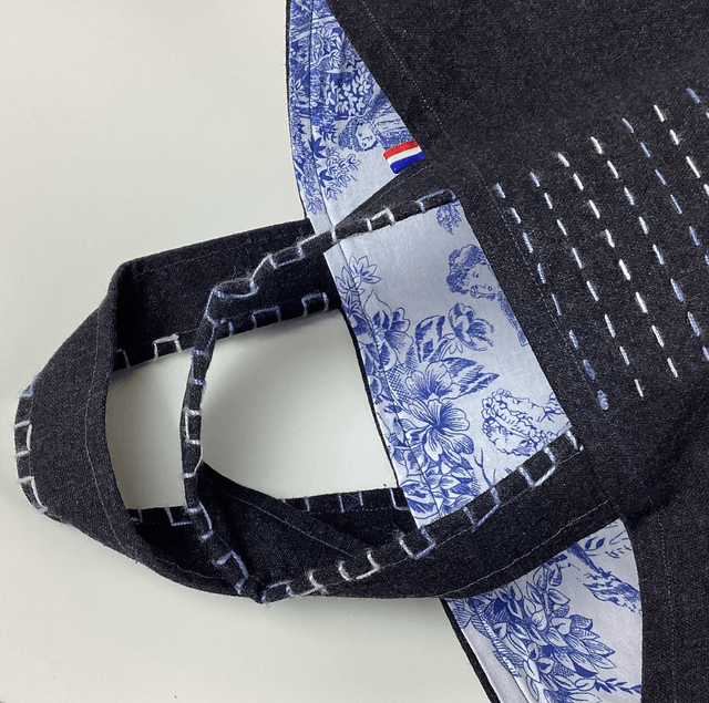 Tote bag Sashiko Gris 