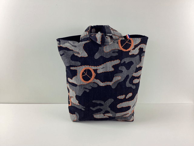 Tote bag brodé denim